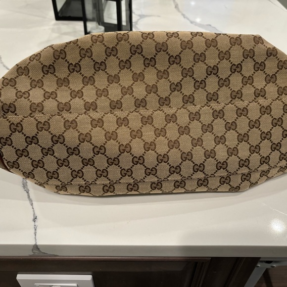 Gucci Monogram Sukey Tote- Large- Brown
